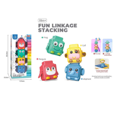 Пірамідка M 10 J (36) висота 31см, 4 квадратні фігурки тваринок, підіймають лапки (або вушка) та оченята, в коробці