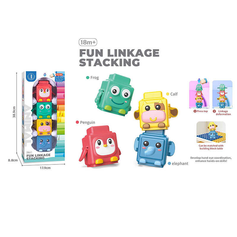 Пірамідка M 10 J (36) висота 31см, 4 квадратні фігурки тваринок, підіймають лапки (або вушка) та оченята, в коробці