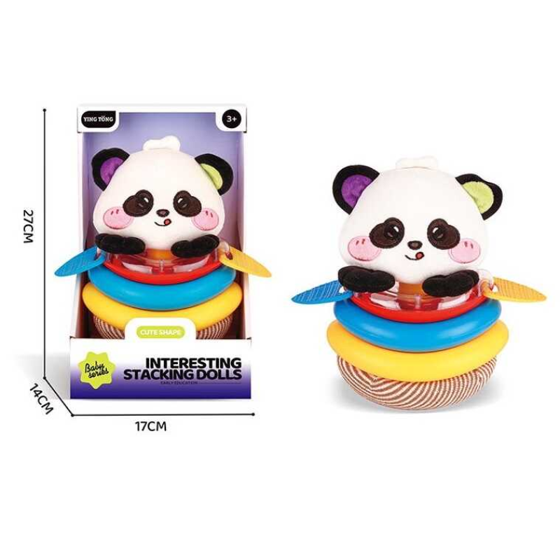 Пірамідка YT 24-73 (48/2) “Панда”, 23 см, 3 кільця, прорізувачі, брязкальце, в коробці Пірамідка YT 24-73 (48/2) “Панда”, 23 см, 3 кільця, прорізувачі, брязкальце, в коробці