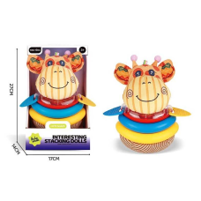 Пірамідка YT 24-74 (48/2) “Жирафа”, 25 см, 3 кільця, прорізувачі, брязкальце, в коробці