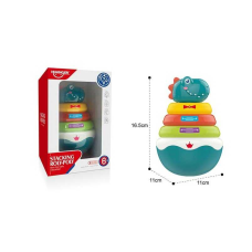 Пірамідка НЕ 0298 (36) нелягайко, 3 кільця брязкальця, гризунок, в коробці