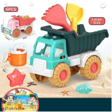 Пісочний набір 733-373 (36/2) 2 кольори, 6 елементів, розмір самоскида 29х14х19 см, у сітці, ВИДАЄТЬСЯ МІКС