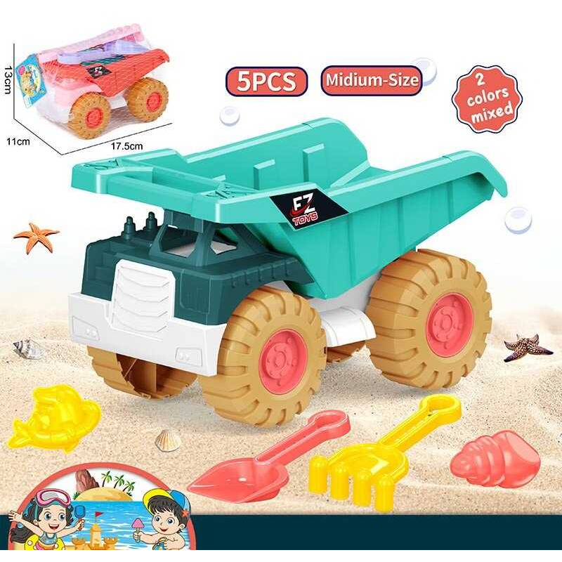 Пісочний набір 733-390 (160/2) 2 кольори, розмір самоскида: 11х17.5х12, лопатка, граблі, формочки для піску, в сітці Пісочний набір 733-390 (160/2) 2 кольори, розмір самоскида: 11х17.5х12, лопатка, граблі, формочки для піску, в сітці