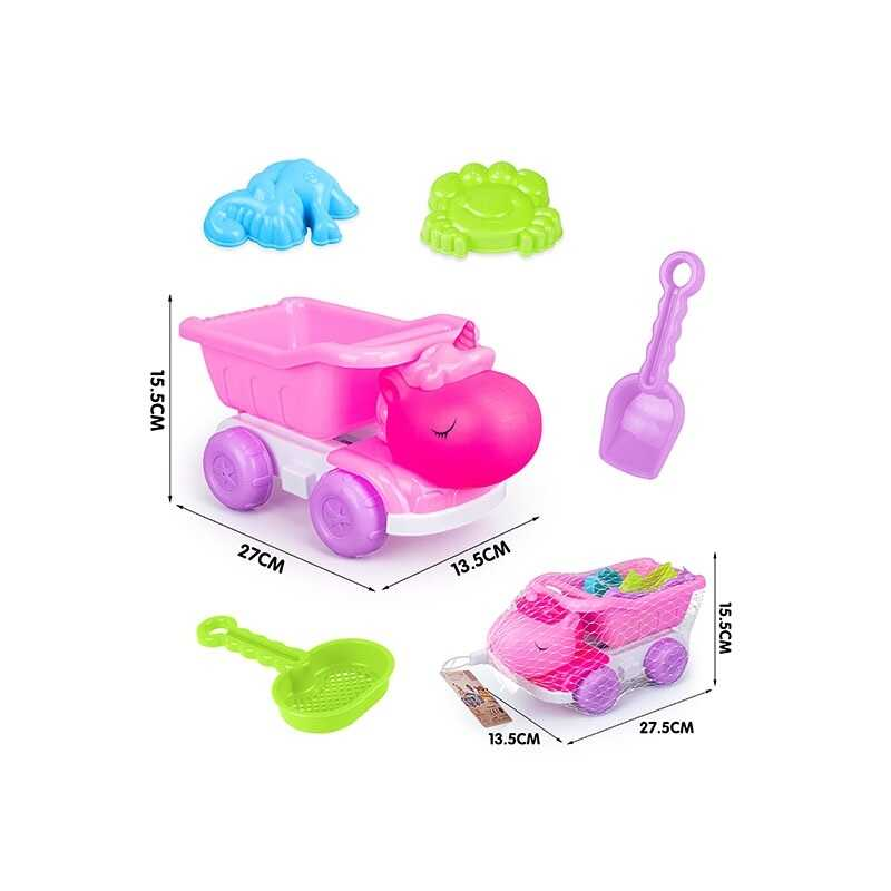 Пісочний набір 8295-68 (72/2) 5 елементів, машинка-самоскид, в сітці