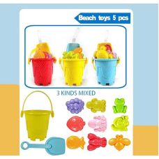 Пісочний набір CH 8842 (240/2) 3 кольори, відерце, лопатка, 3 формочки, у сітці, ВИДАЄТЬСЯ ТІЛЬКИ МІКС ВИДІВ