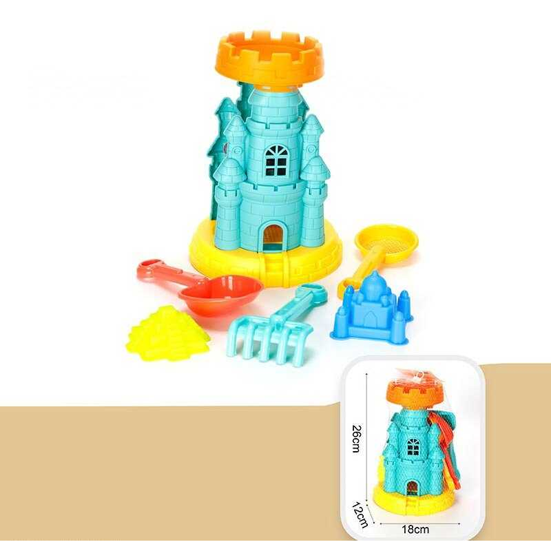 Пісочний набір JX 3633 (36) млин, сито, лопатка, граблі, 2 формочки, в сітці Пісочний набір JX 3633 (36) млин, сито, лопатка, граблі, 2 формочки, в сітці