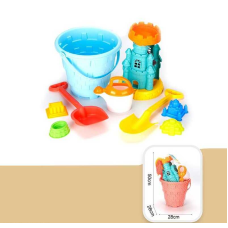 Пісочний набір JX 6865 (16) відро, млин, лійка, 4 формочки, в сітці