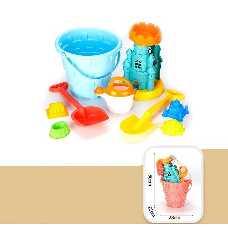 Пісочний набір JX 6865 (16) відро, млин, лійка, 4 формочки, в сітці