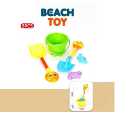 Пісочний набір YF 3667 (70) 5 елементів, відро, 2 лопатки, 2 форми, в сітці