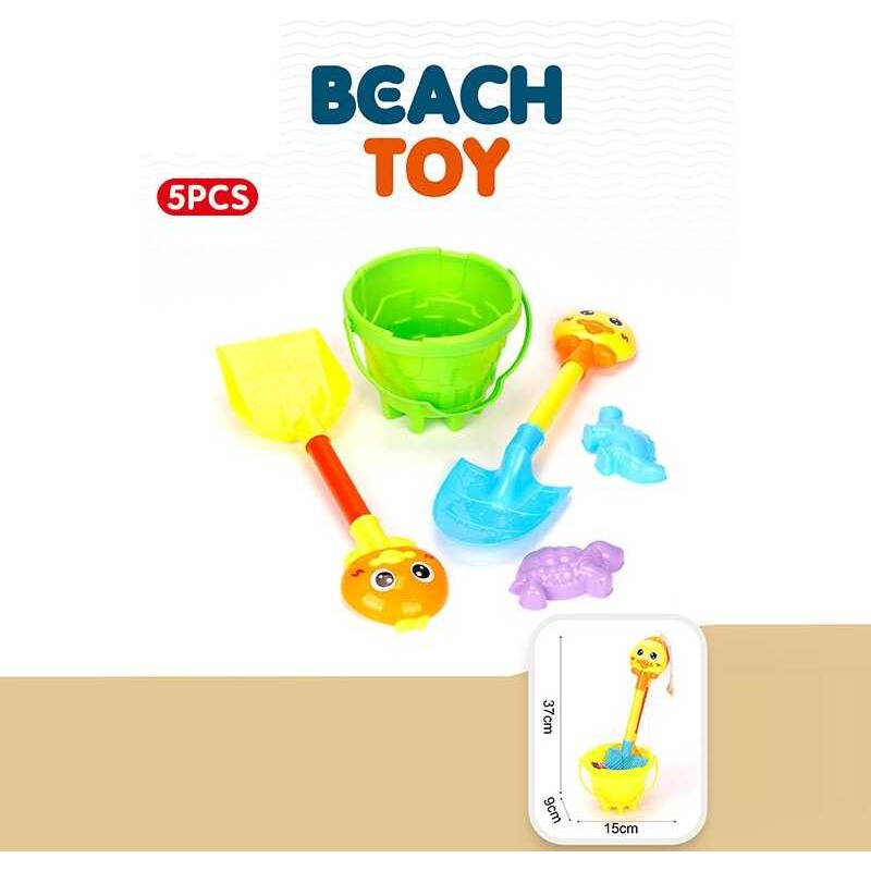 Пісочний набір YF 3667 (70) 5 елементів, відро, 2 лопатки, 2 форми, в сітці Пісочний набір YF 3667 (70) 5 елементів, відро, 2 лопатки, 2 форми, в сітці