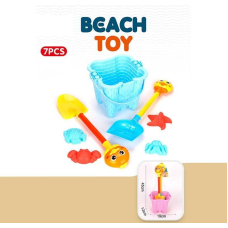 Пісочний набір YF 3682 (36) відерце висотою 17 см, 2 лопати висотою 42 см, 4 формочки, в сітці