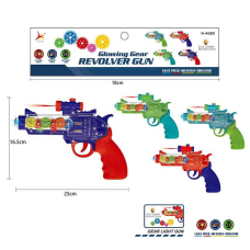 Пістолет 3327-12 (120/2) 4 види, підсвічування, звук, обертання шестернь, вібрація, лазер, в пакеті, ВИДАЄТЬСЯ ТІЛЬКИ МІКС ВИДІВ