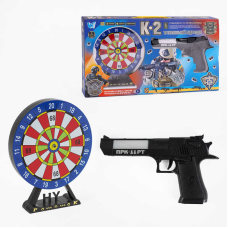 Пістолет з мішенню 94978 (48/2) “WToys“, звук, підсвічування, лазерний приціл, мішень на батарейках, в коробці