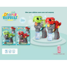 Пістолет з мильними бульбашками 1034 (64/2) “Динозавр“, 2 кольори, 2 пляшечки з мильним розчином, на листі