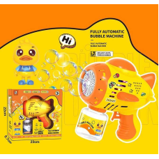 Пістолет з мильними бульбашками 2023-43 A (48) підсвічування, наліпки, пляшечка з бульбашками, від батарейок, в коробці