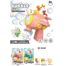 Пістолет з мильними бульбашками 2225 (40) 2 кольори, автоматичний принцип роботи, підсвічування, на батарейках, мильний розчин, на листі