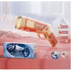 Пістолет з мильними бульбашками 333-13 (36) 2 кольори, автоматичний принцип, 2 пляшки мильного розчину, на батарейках, підсвічування, в коробці