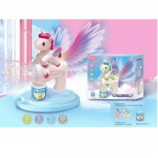 Пістолет з мильними бульбашками 333-25 (72) “Єдиноріг”, автоматичний принцип, мильний розчин, на батарейках, підсвічування, в коробці