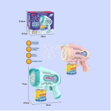 Пістолет з мильними бульбашками 512 (72) 2 кольори, автоматичний принцип, мильний розчин, на батарейках, підсвічування, в коробці