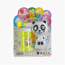 Пістолет з мильними бульбашками 632 H (252/2) “Панда”, механічний принцип роботи, мильний розчин, на листі