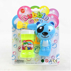 Пістолет з мильними бульбашками 632 I (252/2) “Ведмедик”, механічний принцип роботи, мильний розчин, на листі