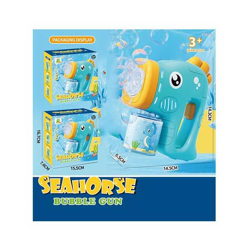 Пістолет з мильними бульбашками 636-73 (96) на батарейках, автоматичний режим роботи, підсвітка, мильний розчин, в коробці