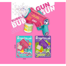 Пістолет з мильними бульбашками 668-106 (60) 2 кольори, на батарейках, автоматичний принцип роботи, мильний розчин, на листі