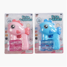 Пістолет з мильними бульбашками 7731 (72/2) 2 кольори, підсвічування, звукові ефекти, автоматичний, 2 пляшечки з мильним розчином, на листі