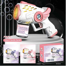 Пістолет з мильними бульбашками 777-13 (72) 2 кольори, підсвічування, пляшка з мильним розчином, в коробці