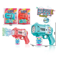 Пістолет з мильними бульбашками 813 A (60/2)  2 кольори, автоматичний принцип роботи, пляшка мильного розчину, підсвічування, на батарейках, на листі