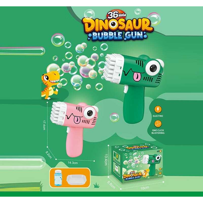 Пістолет з мильними бульбашками 839 (72) 2 кольори, автоматичний принцип роботи, на батарейках, мильний розчин, тара, 36 отворів,в коробці