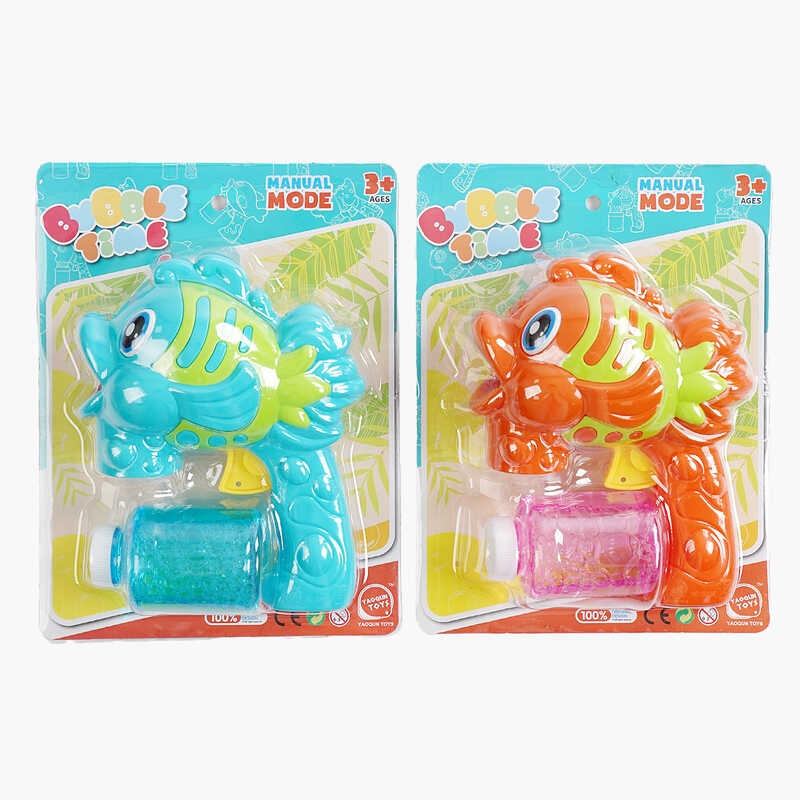 Пістолет з мильними бульбашками 8805 S (72/2) 2 види, механічний, мильний розчин, на листі