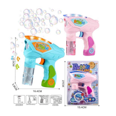 Пістолет з мильними бульбашками 889-72 (72/2) 2 кольори, автоматичний принцип роботи, пляшка мильного розчину, підсвічування, звук, на батарейках, на листі