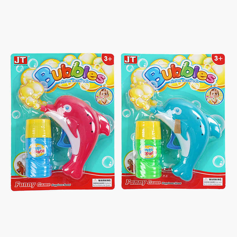 Пістолет з мильними бульбашками JT 6080 (180) “Дельфін“, 2 кольори, на листі