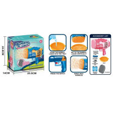 Пістолет з мильними бульбашками KB 1280 (24) акумулятор 3.7 V, підсвітка, мильний розчин, USB кабель, тарілочка, насадка, в коробці