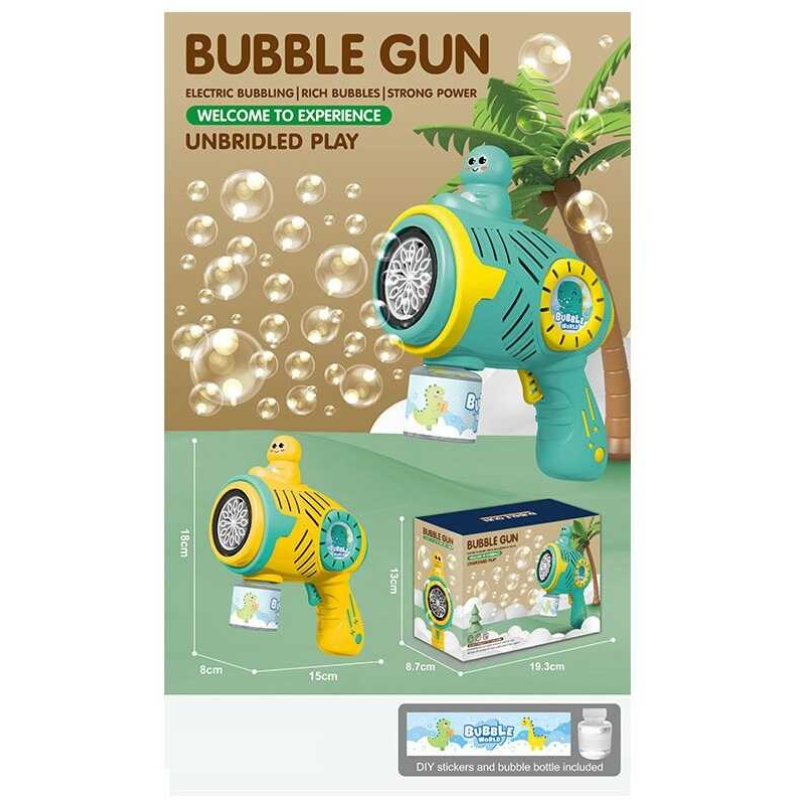 Пістолет з мильними бульбашками MT 31 (60) підсвічування, автоматичне видування, в коробці