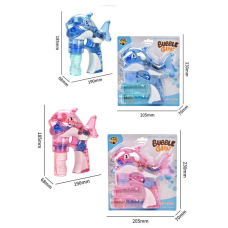 Пістолет з мильними бульбашками MY 10085 Y-2 (72/2) 2 види, “Дельфінчик”, підсвічування, 2 мильних розчини, автоматичний принцип, звукові ефекти, на батарейках, на листі