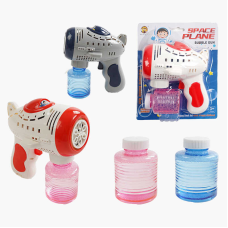 Пістолет з мильними бульбашками MY 287-1 (60/2) 2 кольори, підсвічування, автоматичний принцип, пляшечка з мильним розчином, на листі