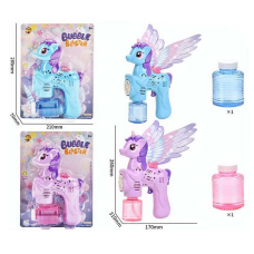 Пістолет з мильними бульбашками MY 297-2 (60/2) 2 види, “Пегас”, підсвічування, від батарейок, крила, мильні бульбашки, на листі