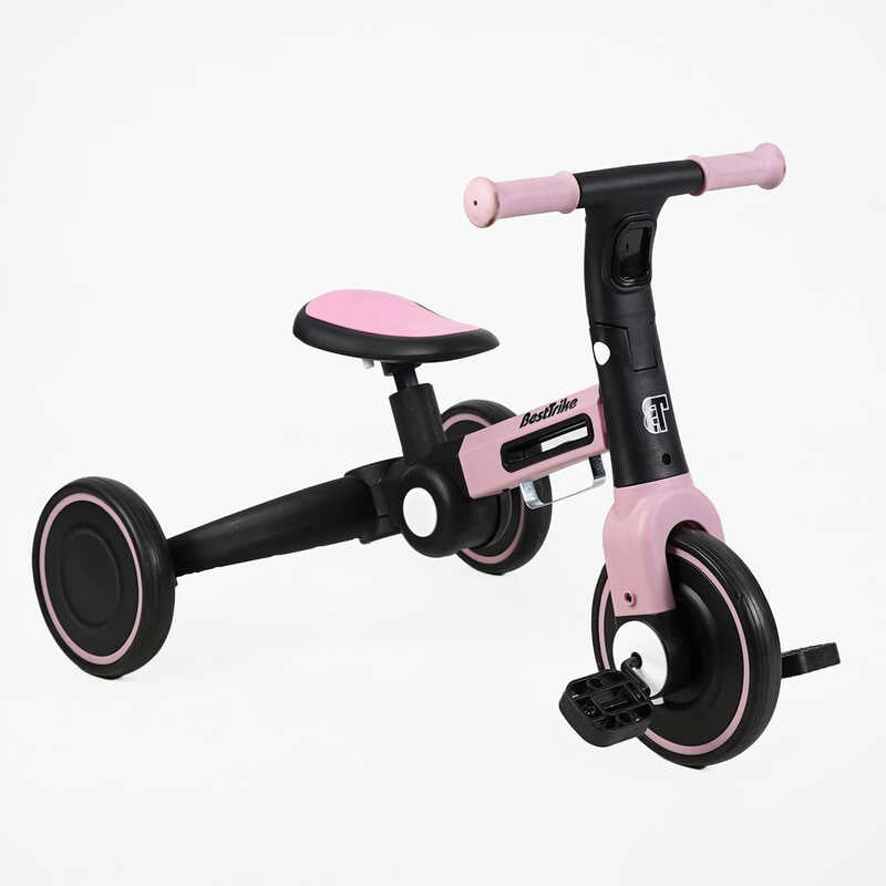 Велосипед 3-х колісний BS-11402 “Best Trike“ (1) колеса EVA переднє 8’’, заднє 6’’, нейлонова рама, трансформується у велобіг, підсвічування, в коробці