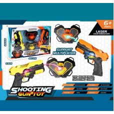 Пістолети з мішенями 1825 ШТРИХ=10045 (24) 2 пістолети, 2 мішені, підсвічування, звуки, в коробці