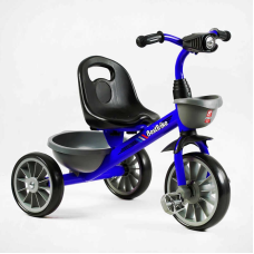 Велосипед 3-х колісний BS-12530 “Best Trike“ (1) колеса EVA переднє 12’’, заднє 10’’, сталева рама, фара з музикою та світлом, 1 пісня українською та 2 англійською, 2 кошики, в коробці