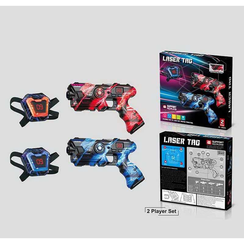 Пістолети з мішенями 2140 C (48/2) 2 пістолети, 2 мішені, підсвічування, звук, вібрація, в коробці