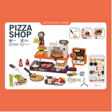 Піцерія 668-154 (36) 66 елементів, звукові ефекти каси, фритюр, піч, гриль, таця, продукти, стаканчики, лопатки, купюри, монети, в коробці