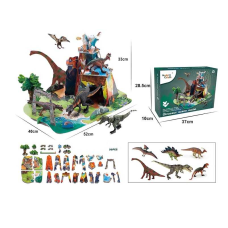 Пазли 3D 99888-12 E (10) 36 елементів, 6 фігурок динозаврів, в коробці