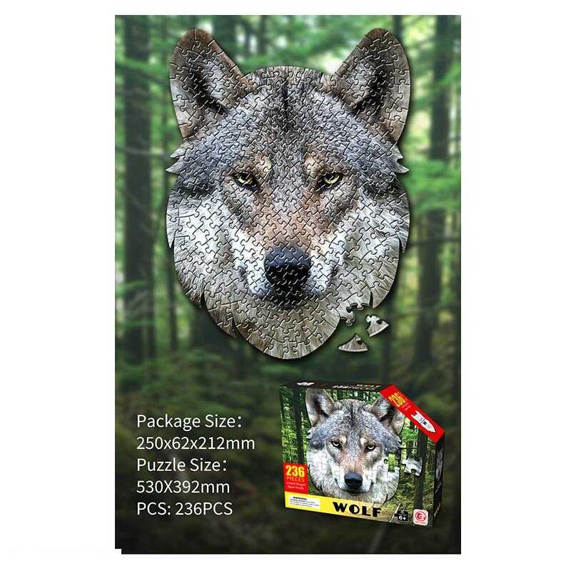 Пазли 88665 (72/3) “Вовк”, 236 елементів, в коробці Пазли 88665 (72/3) “Вовк”, 236 елементів, в коробці