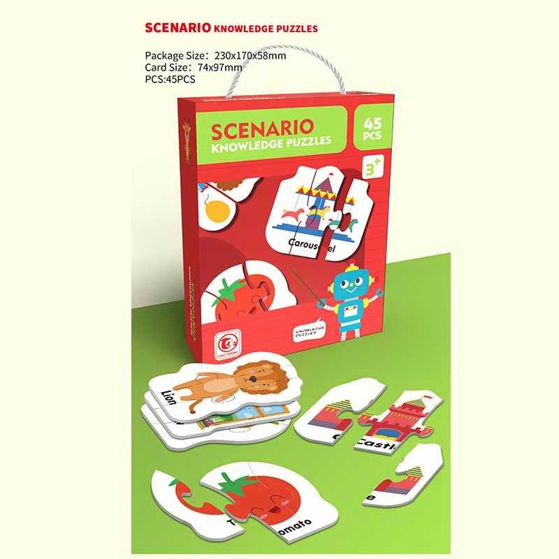 Пазли 88680 (96/3) 45 елементів, вивчення англійської, 15 карток, в коробці Пазли 88680 (96/3) 45 елементів, вивчення англійської, 15 карток, в коробці