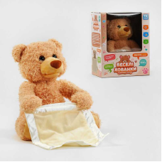 Інтерактивний ведмідь “Веселі хованки“ ТК - 77107 (16/2) “TK Group“, ОЗВУЧУВАННЯ УКРАЇНСЬКОЮ МОВОЮ, говорить, грає у хованки, у коробці