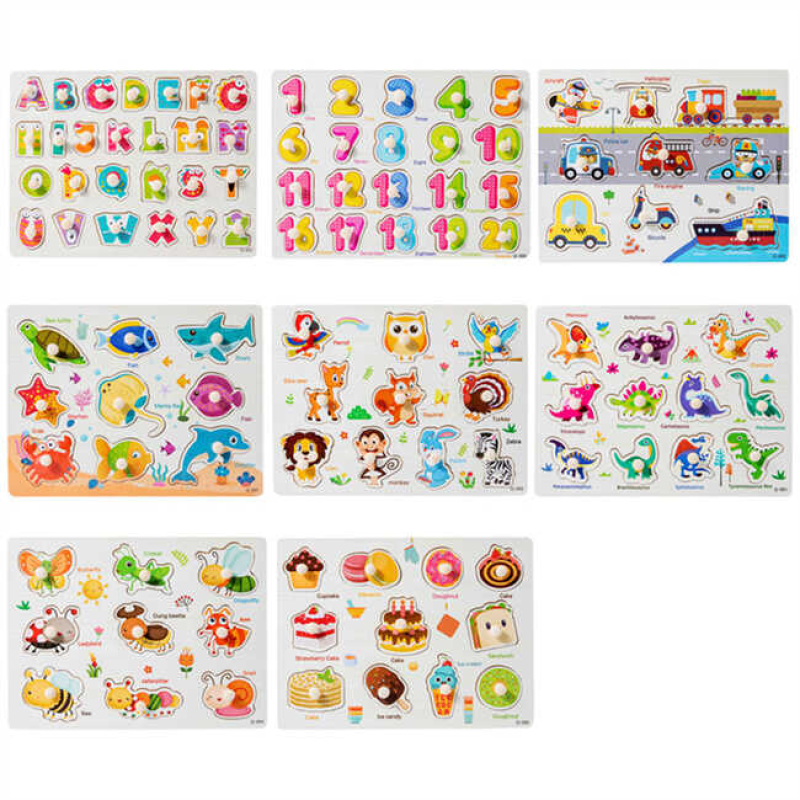 Пазли-вкладиші C 67046 (100) дерев“яні, у плівці, ВИДАЄТЬСЯ ТІЛЬКИ МІКС ВИДІВ