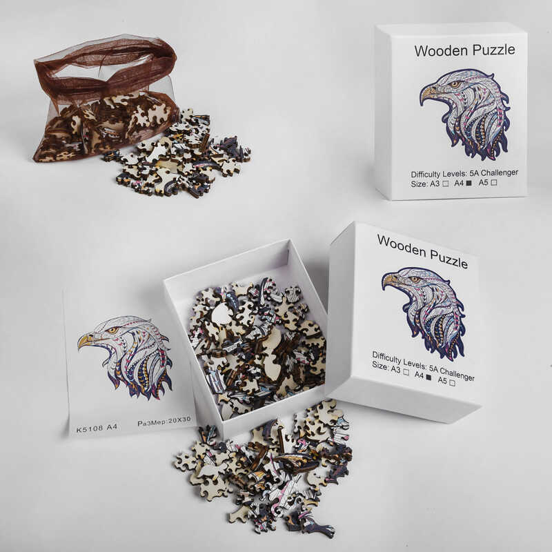 Пазли К 5108 / 36700 (100) “Орел“, дерев“яні, фігурні, формат А4, в коробці